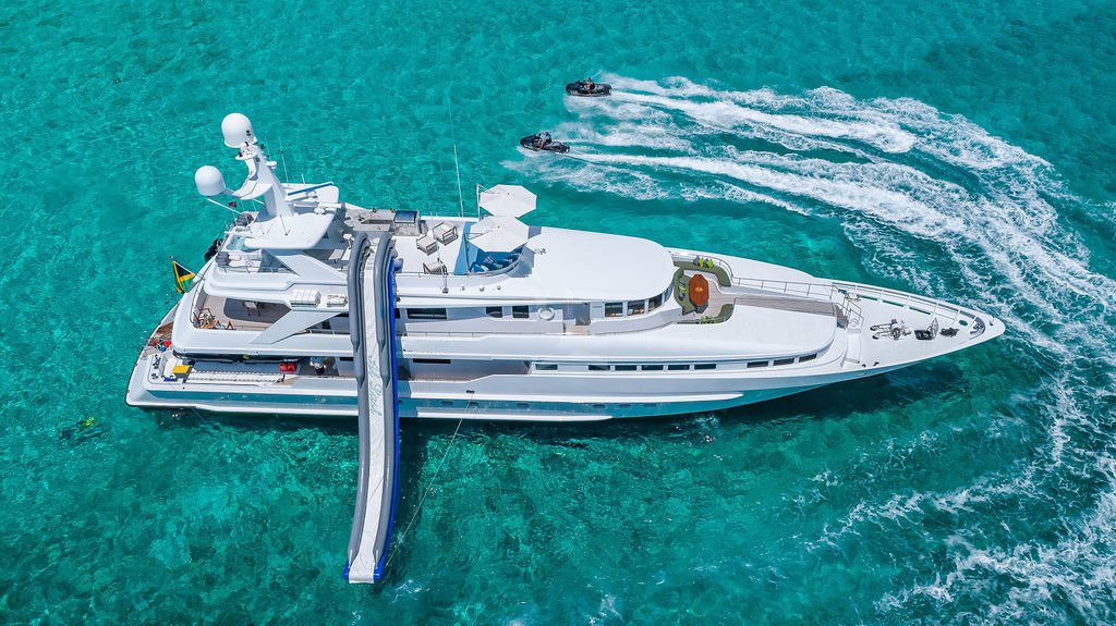 Make a reservation for a luxury yacht charter in the Caribbean Islands.